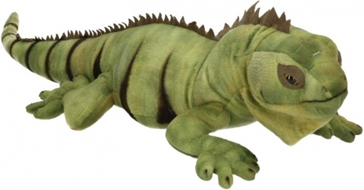 Semo pluche - grote leguaan knuffel - groen - 64 cm - reptielen