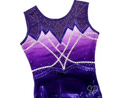 foto van Sparkle&Dream Turnpakje Puck Paars - CME | maat 122 - 128 - Gympakje voor Turnen en Gymnastiek