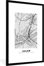 Fotolijst incl. Poster - Aalen - Kaart - Stadskaart - Plattegrond - Duitsland - 80x120 cm - Posterlijst