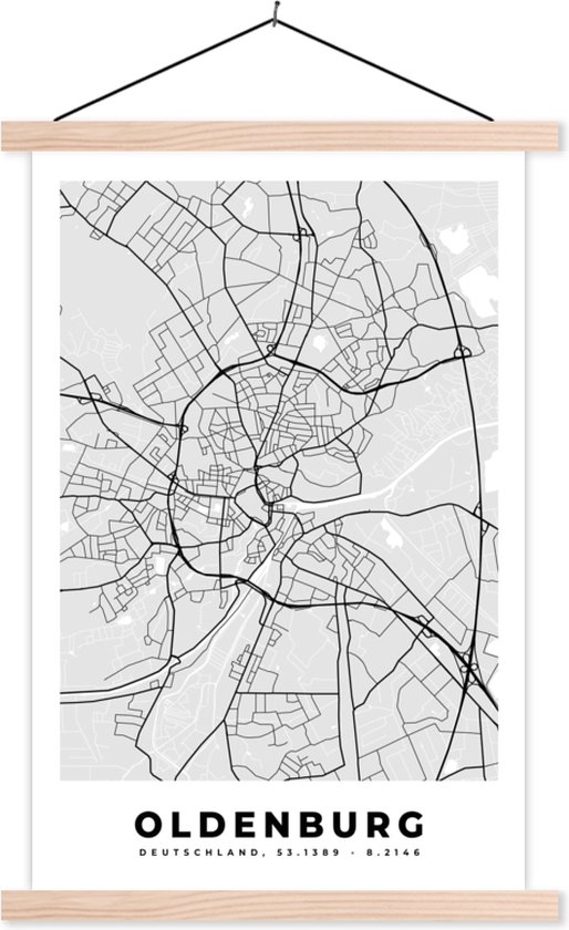 Posterhanger incl. Poster - Schoolplaat - Stadskaart - Plattegrond ...