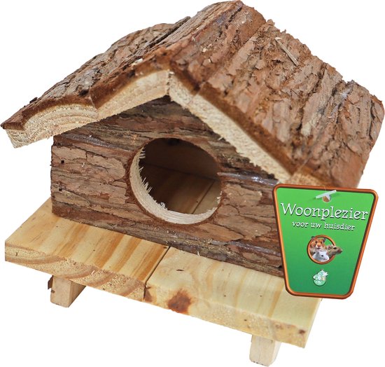 Boon hamsterhuis op pootjes natural - 14,5 x 12 x 12,5cm