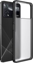 Xiaomi Poco X4 Pro Hoesje Armor Back Cover Transparant Zwart