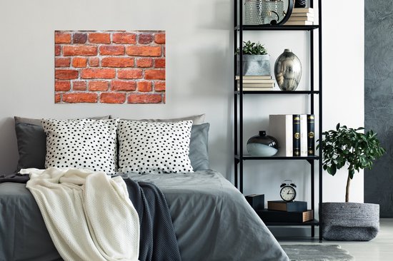 Poster Mur - Brique - Rouge - 60x40 cm
