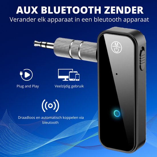 AdroitGoods Bluetooth Aux Receiver Ontvanger Auto - Bluetooth 5.0 Zender - Transmitter