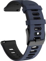 Siliconen bandje - geschikt voor Samsung Gear S3 / Galaxy Watch 3 45 mm / Galaxy Watch 46 mm - donkerblauw-zwart