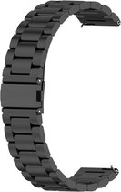 Bracelet en acier inoxydable (noir), adapté aux modèles Huawei : Watch GT (42 & 46 mm) GT2 (46 mm), GT 2E, GT 3 (46 mm), GT 3 Active (46 mm), GT Runner, Watch 3, Regarder 3 Pro