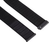 Nylon bandje - geschikt voor Fitbit Versa / Versa 2 - zwart