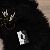 WOOOL® Peau de Mouton Islandais - Zwart XL (115x65cm) 100% Naturel & Réel - Tapis - ECO+