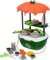 Ariko Speelgoed koffer Keuken 46 delig - Kookpannen, kruiden, servies, wasbak en nog veel meer - handige meeneem koffer