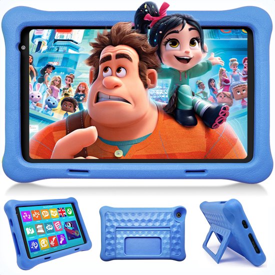 Eagle Kindertablet - Tab K8 - 32GB - 100% Kidsproof - Ouderlijk toezicht - Android 10 Go - 8 Inch - Blauw