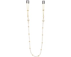 Taboom - Tweezers Pearl & Deluxe Chain - Bondage / SM Nipple clamps Goud
