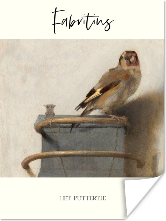 Poster Het puttertje - Carel Fabritius - Schilderij - 120x160 cm XXL