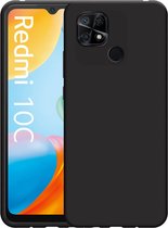 Xiaomi Redmi 10C TPU Case hoesje - Just in Case - Effen Zwart - TPU (Zacht)