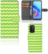 Coque de téléphone OPPO A76 | A96 Bibliothèque Vagues Vert