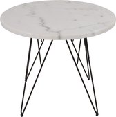 Table d'appoint marbre blanc Ø55x45cm