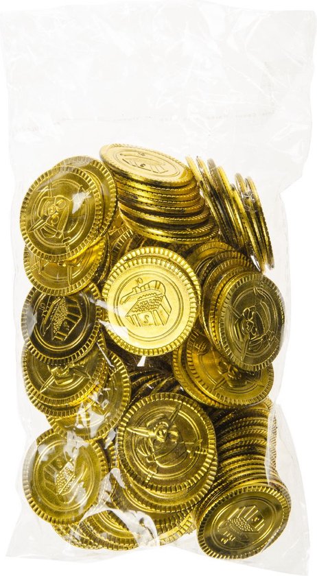 Gouden piraten speelgoed munten 100 stuks - Verkleed accessoires piraat |  bol.com