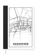 Notitieboek - Schrijfboek - Kaart - Hoogeveen - Zwart - Wit - Notitieboekje klein - A5 formaat - Schrijfblok