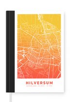 Carnet - Cahier d'écriture - Plan de la ville - Hilversum - Rouge - Jaune - Carnet - Format A5 - Bloc-notes - Carte