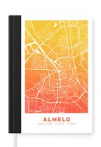 Carnet - Carnet - Plan de la ville - Almelo - Oranje - Jaune - Carnet - Format A5 - Bloc-notes - Carte