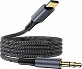 USB C naar 3,5mm audio jack aux kabel - 1.2 meter - USB-C naar 3.5 mm (male) koptelefoon audiokabel - stereokabel Auto - Aux Kabel