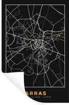 Muurstickers - Sticker Folie - Frankrijk - Arras - Stadskaart - Kaart - Plattegrond - 60x90 cm - Plakfolie - Muurstickers Kinderkamer - Zelfklevend Behang - Zelfklevend behangpapier - Stickerfolie