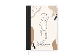 Notitieboek - Schrijfboek - Geboorte - Welcome little one - Quotes - Spreuken - Baby - Notitieboekje klein - A5 formaat - Schrijfblok