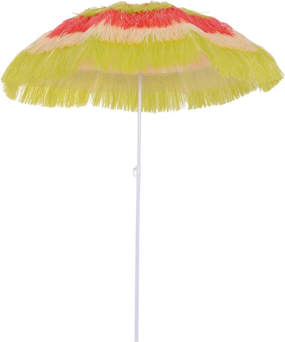 CGPN- Sunshade Hawaiian parasol strandscherm partyparasol tuinscherm in verschillende kleuren, 4 modellen (Hawaiiaanse parasol / Ø160cm / kleurrijk)