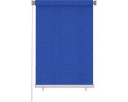 vidaXL - Rolgordijn - voor - buiten - 105(B)x140(H) - cm - HDPE - blauw