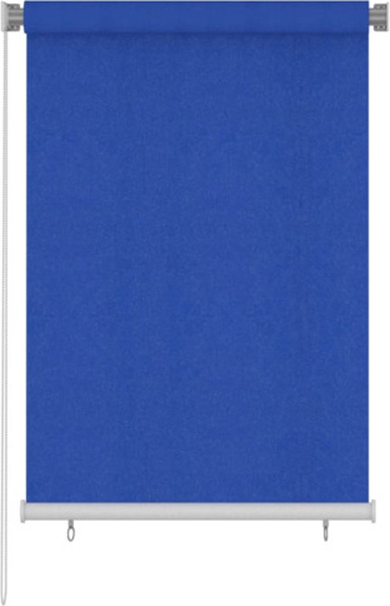 vidaXL Rolgordijn voor buiten 100x140 cm HDPE blauw