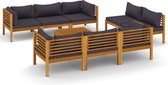 vidaXL Ensemble de salon de 9 pièces avec coussins vidaXL massif