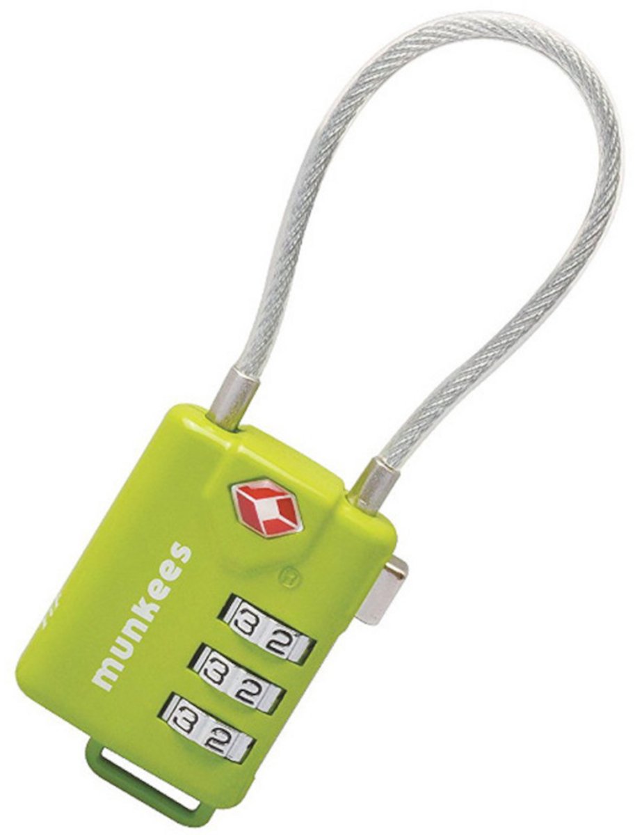 Munkees kofferslot TSA kabel combinatieslot - Groen