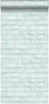 ESTAhome behang zomerse quotes lichtgroen - 148641 - 53 x 1005 cm