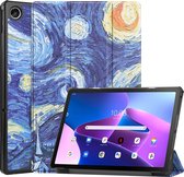 Tablet hoes geschikt voor Lenovo Tab M10 Plus (3e generatie) 10.6 inch - Tri-Fold Book Case - Sterrenhemel