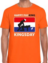 T-shirt / chemise Happy fucking Kingsday orange - Kingsday Clothing L.