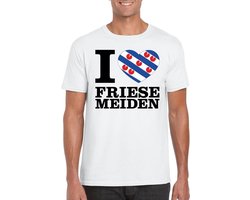 I love Friese meiden t-shirt wit heren - Friesland shirt M