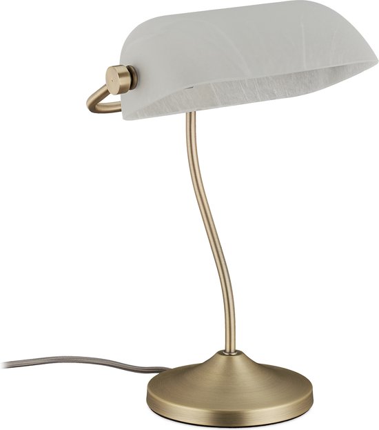 Lampe de table des banquiers au style vintage et retro