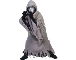 Spook/geest Halloween kostuum met capuchon - voor kinderen - grijs
