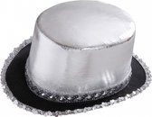 Zilveren hoge hoed
