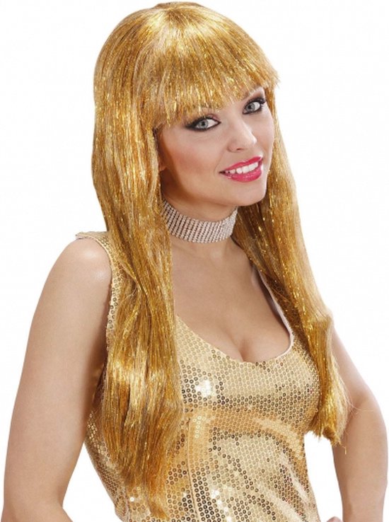 Gouden glitter pruik | bol.com