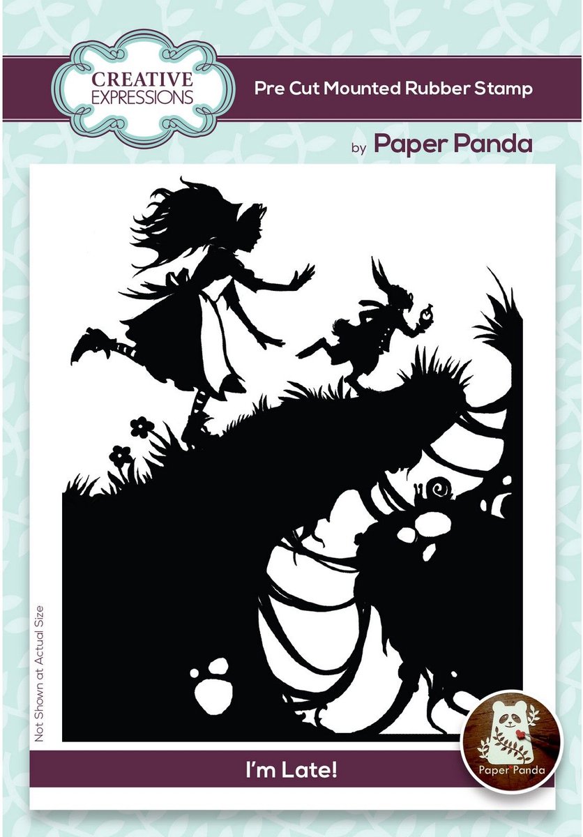 Creative Expressions Paper panda pre cut rubber stamp I'm