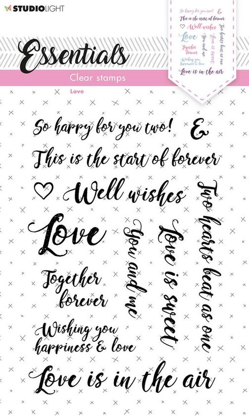 Studio Light Essentials clear stempels Love bol