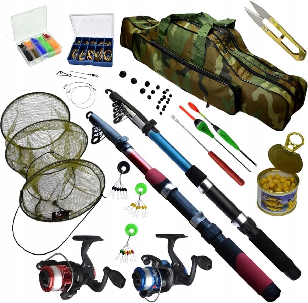 Margrom 19 delige Hengelset - Incl Tas - Telescopisch - Vishengel - Hengelsport - Werphengel - Hengel - Watersport