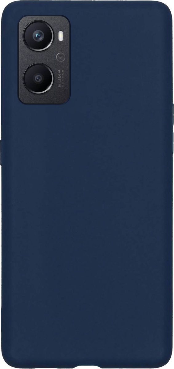 Hoes - Geschikt voor OPPO A76 - Sterk & Shockproof - Hoesje Cover - Siliconen Case - Donkerblauw
