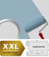 Textiel look behang Profhome 965714-GU overschilderbaar vliesbehang licht gestructureerd in textiel look mat wit 26,5 m2