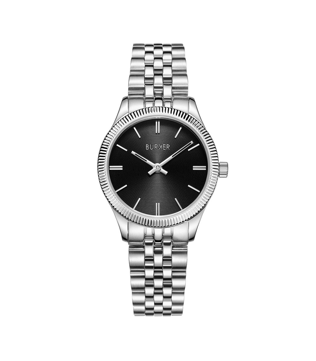 BURKER Ruby Horloge Dames - Rond - Goud Zwart - Milanese Band - 38 mm
