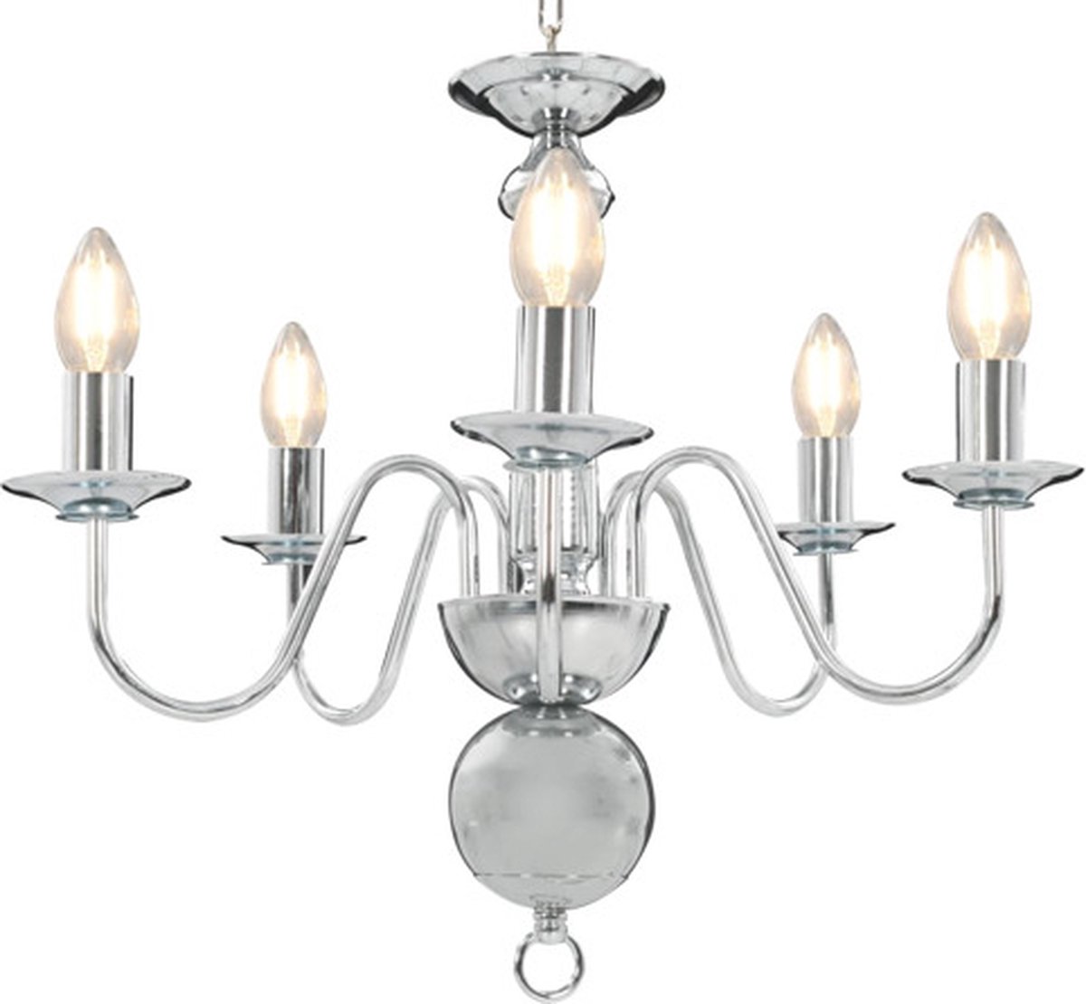 Licht-Erlebnisse Kroonluchter klassiek metaal zwart 3 lampen voor woonkamer eetkamer 3xE14 elegante design hanglamp hanglamp kroonluchter