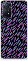 Telefoonhoesje Xiaomi Redmi Note 11 Pro 5G Backcover Soft Siliconen Hoesje Feathers Color