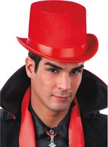 CARNIVAL TOYS - Rode hoge hoed voor volwassenen - Hoeden > Hoge hoeden
