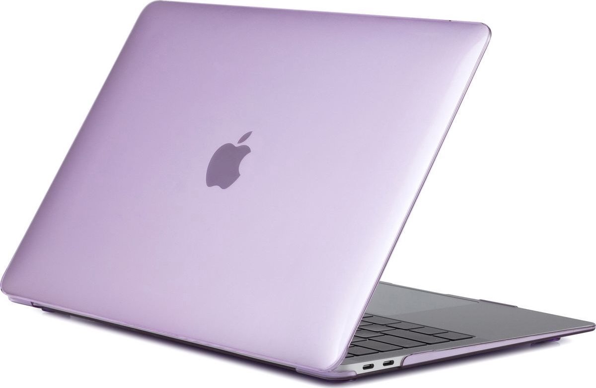Mobigear Laptophoes geschikt voor Apple MacBook Air 13 Inch (2018-2020) Hoes Hardshell Laptopcover MacBook Case | Mobigear Glossy - Paars - Model A1932 / A2179 / A2337