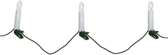 Kerstverlichting kaarsen - Lichtsnoer 30 lampjes - Warm wit